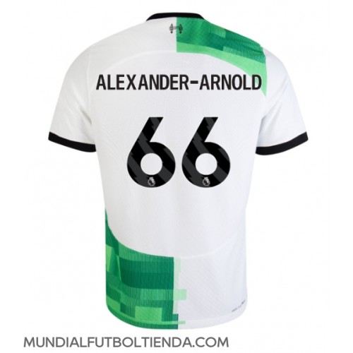 Camiseta Liverpool Alexander-Arnold #66 Segunda Equipación Replica 2023-24 mangas cortas